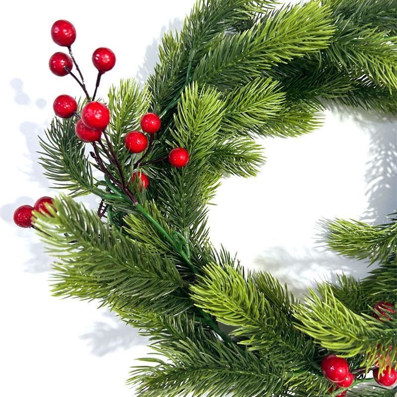 Christmas Artificial Pine Needle Red Berry Decoration