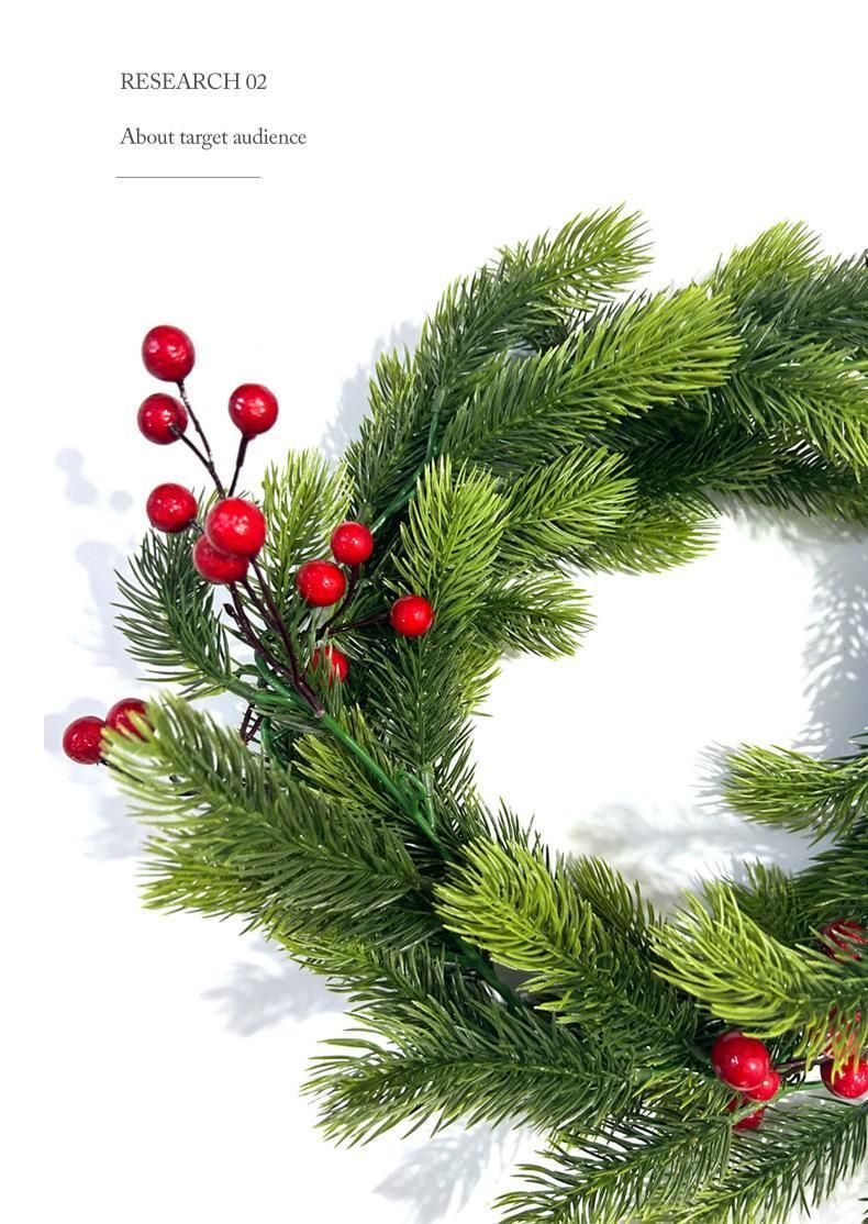 Christmas Artificial Pine Needle Red Berry Decoration
