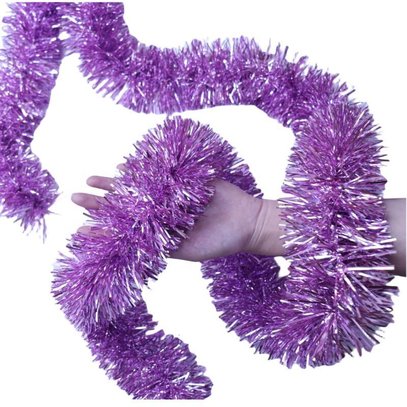 Thick Tinsel Garland 2M Party Decor Light Pink 5pcs