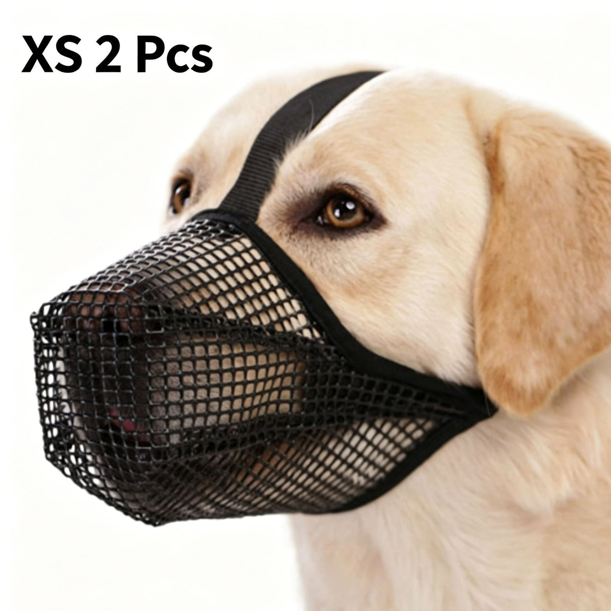 Black Mesh Dog Muzzle XS 2pcs, Drinkable