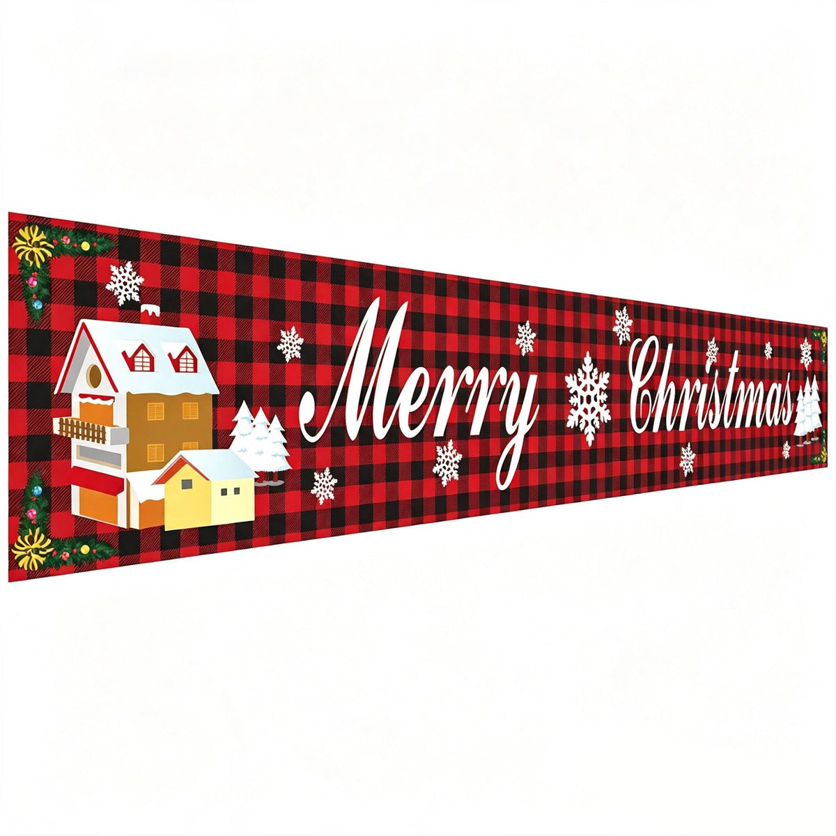 Christmas Party Decorative Banner, Holiday Backdrop Hanging Flag, Ideal For Indoor Xmas Scene Arrangement, Size 29648cm GZ01