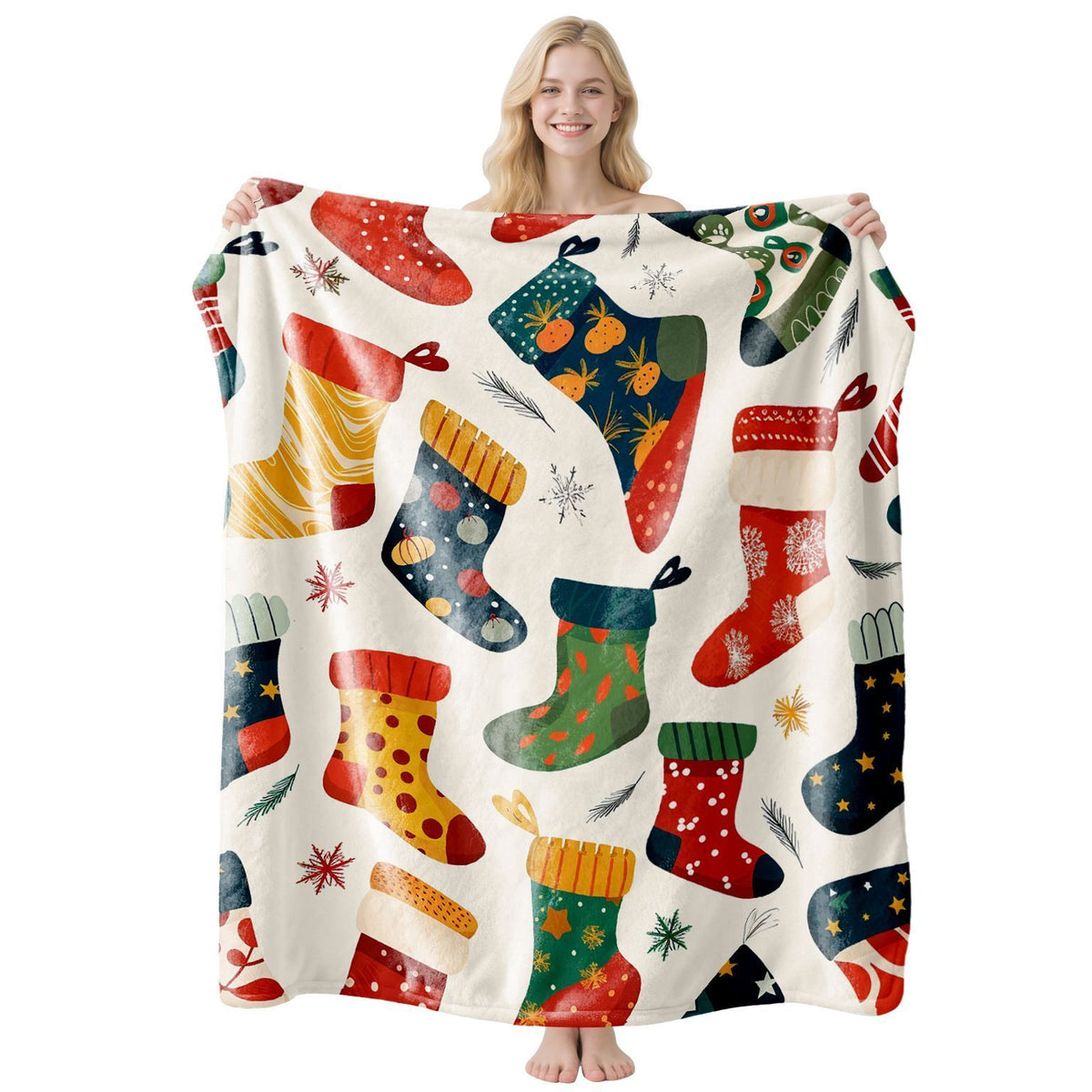 Festive Flannel Throw Blanket, Christmas & Halloween Soft Air‑Conditioning Cover, Perfect Gift For Household Festival Decoration, Style FLR‑190, Size L, 130x150cm