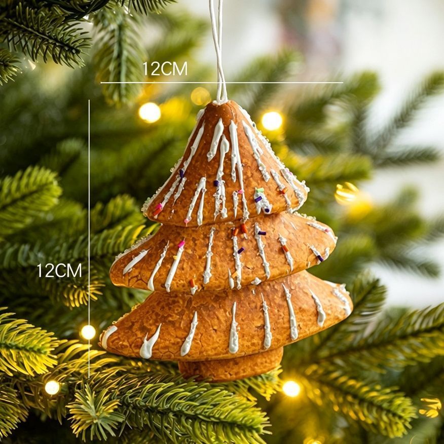 Foam Gingerbread‑Style Christmas Tree Pendant, Christmas & Halloween Home Hanging Ornament, Indoor Xmas Decor, Ideal Holiday Souvenir Gift