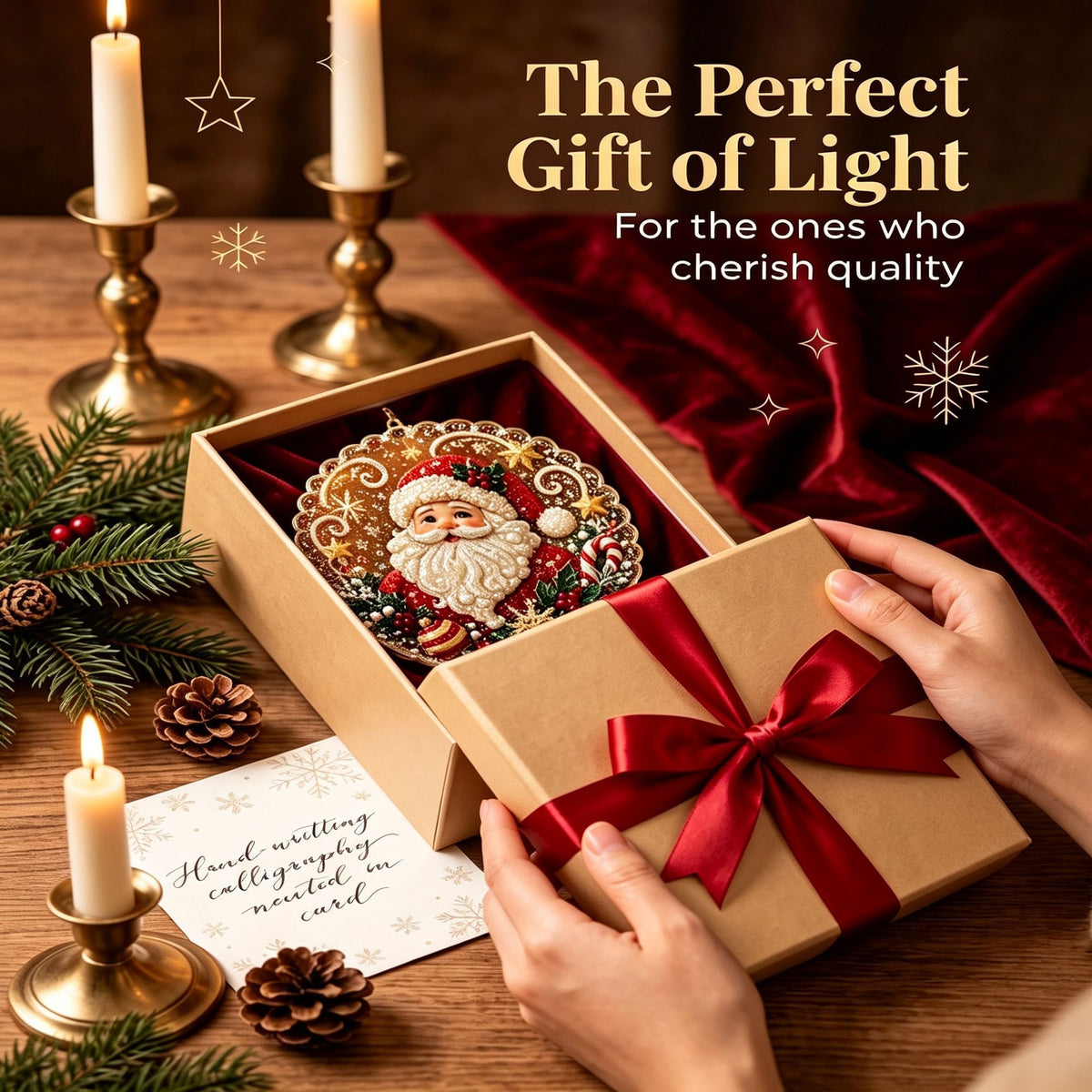 Gold-Edged Acrylic Pearl Art Set 20x20cm Stretched Frame Pearl Kit Tool Pack Christmas Snowman Non-Wood Frame Nice Christmas Present