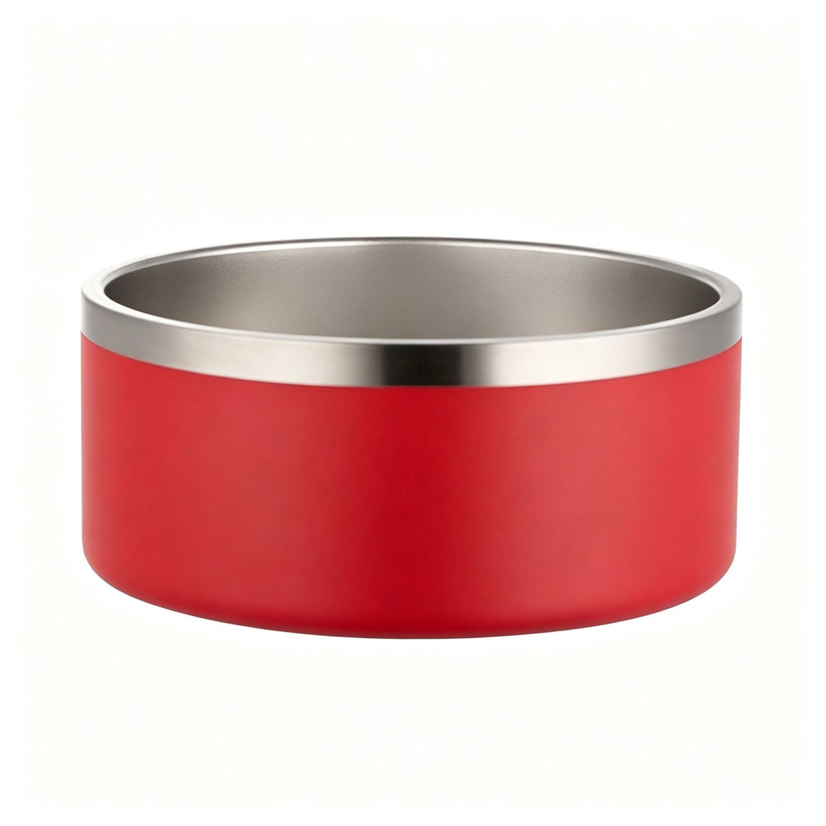 100oz 304 Stainless Steel Cat Dog Bowl | Extra Large Double Thick Pet Bowl | Non-Slip Base | Red | for Giant Dogs & Multi-Pet Homes | Christmas Festive Large Feeder