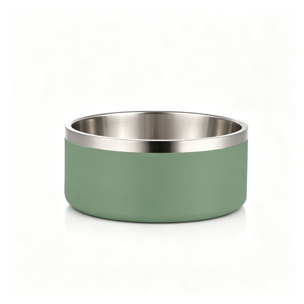 32oz 304 Stainless Steel Cat Dog Bowl | Double Thick Pet Water Bowl | Skid Resistant Base | Green | for Small Dogs & Cats | Christmas Natural Small Dish