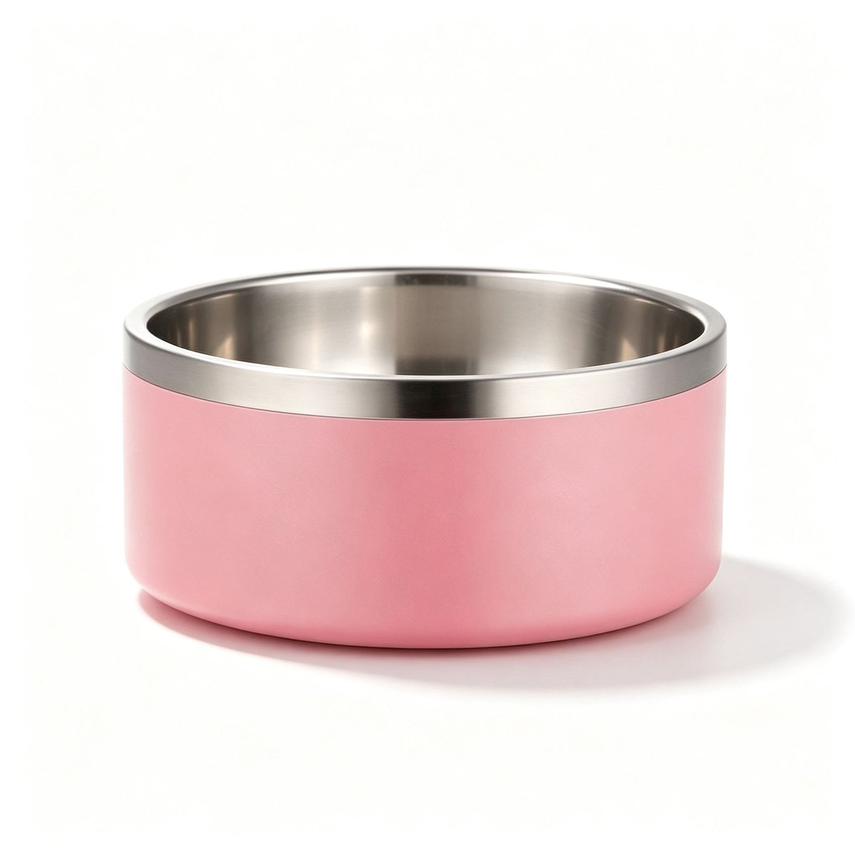 100oz 304 Stainless Steel Cat Dog Bowl | Extra Large Double Wall Pet Bowl | Non-Slip Base | Pink | for Giant Dogs & Multi-Pet | Christmas Cute Large Feeder