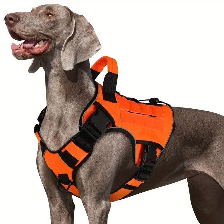 Orange S | Waterproof Outdoor Dog Vest Harness | Christmas Visibility Walk Gift | for Small Medium Dogs