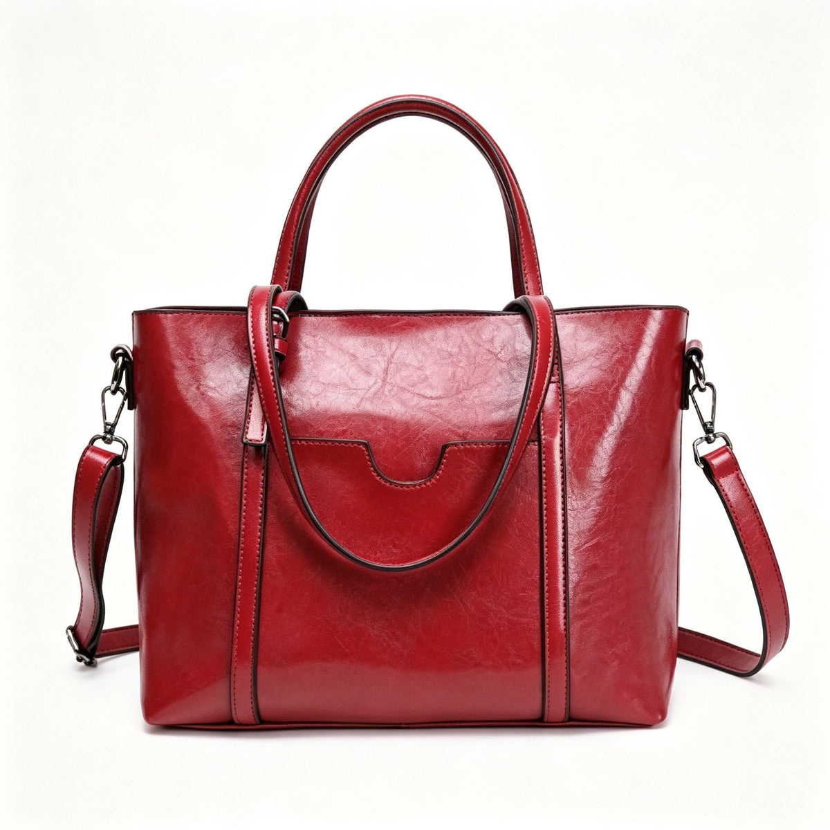 Red | Elegant Statement Women's Tote Bag | Christmas Date Party Gift | Large Capacity Bright Shoulder Crossbody Handbag