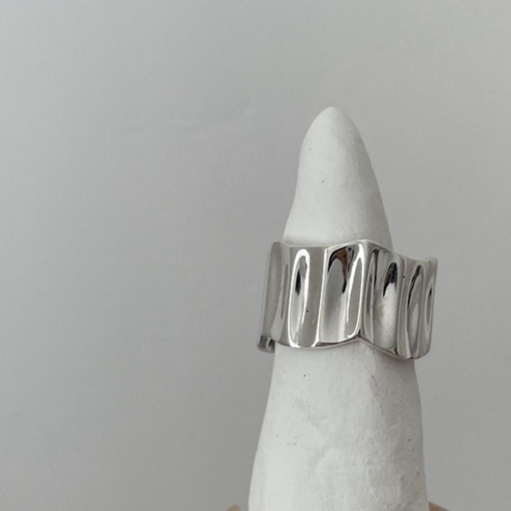 JZ0943 Simple Temperament | Retro Silver Elegant Ring | Christmas Elegant Daily Gift | Tarnish Resistant Adjustable Simple Temperament Women's Office Ring