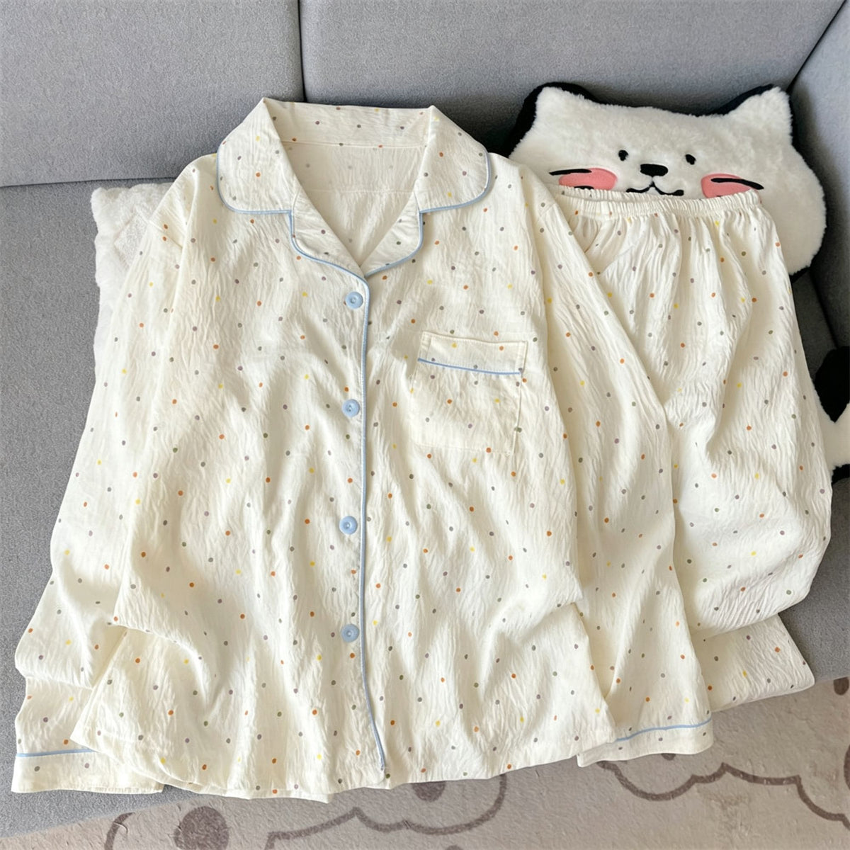 Cloud Cotton C324.22 Size XL | Plus Size Cloud Cotton Pajamas | Christmas Plush Girly Gift | Plus Size Friendly Fluffy Loungewear