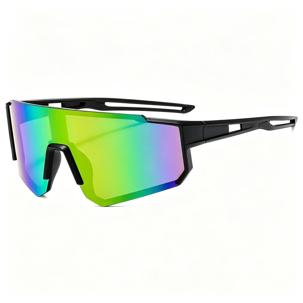 Black Frame Green Mercury | Natural Vision Cycling Sunglasses | Christmas Hiking Gift | Fatigue-Relieving Color-Enhancing Outdoor Goggles