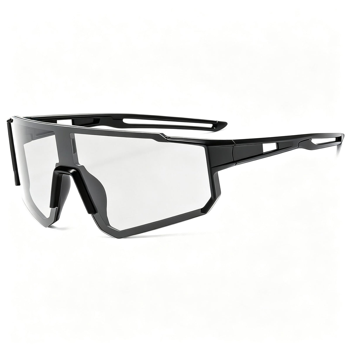 Black Frame Clear Flat Lens | HD Transparent Daily Sunglasses | Christmas Commute Gift | All-Occasion Versatile Windproof Riding Goggles
