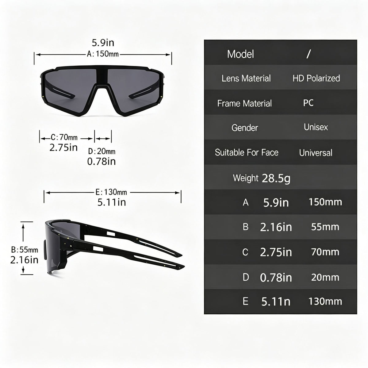 Black Frame Clear Flat Lens | HD Transparent Daily Sunglasses | Christmas Commute Gift | All-Occasion Versatile Windproof Riding Goggles