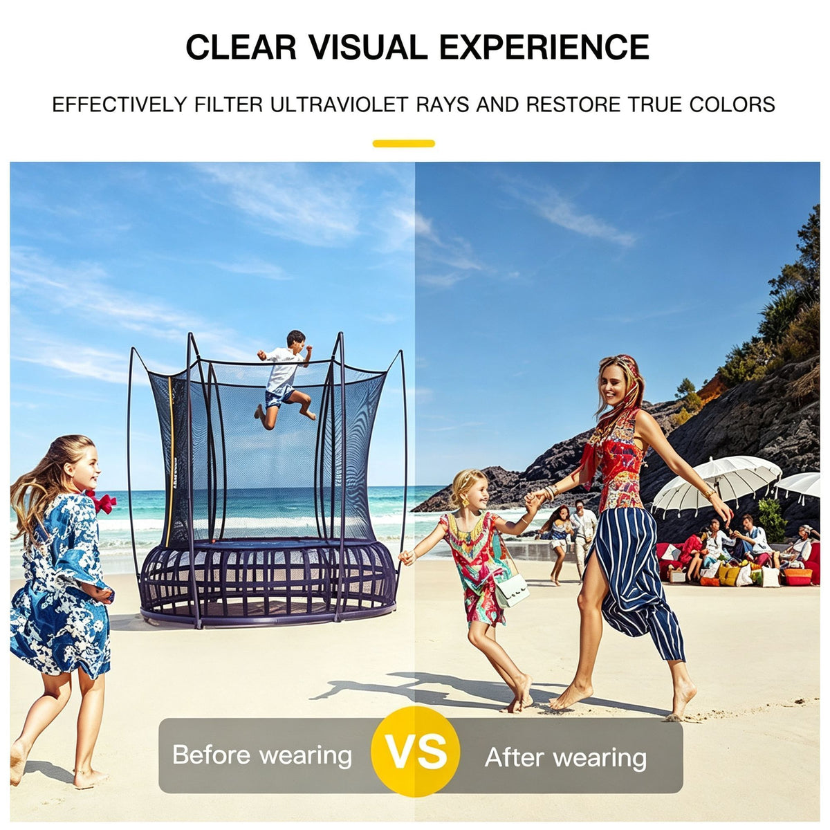 Black Frame Clear Flat Lens | HD Transparent Daily Sunglasses | Christmas Commute Gift | All-Occasion Versatile Windproof Riding Goggles