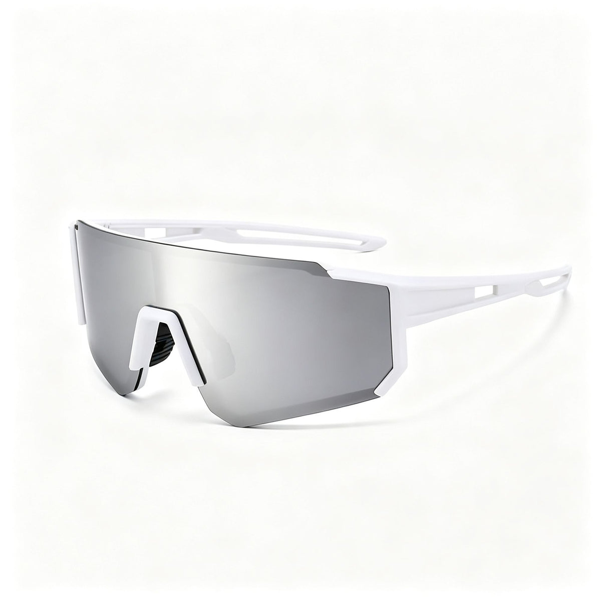 White Frame Silver Mercury | Minimalist Clean Sunglasses | Christmas Simple Daily Gift | Versatile Casual Windproof Outdoor Goggles