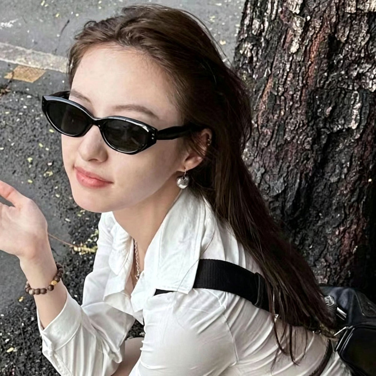 R8 Black Frame Gray Lens | UV400 Portable Sunglasses | Christmas Compact Travel Gift | Foldable Lightweight On-the-Go Sun Glasses
