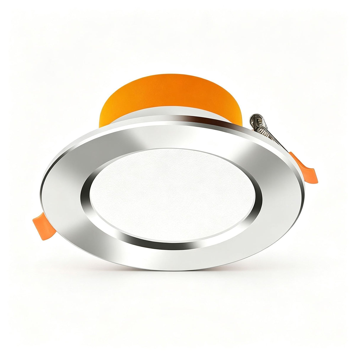 All Aluminum Bright Silver 12W Warm White (Cutout 11-13cm) | Recessed LED Ceiling Light | Halloween Silver Cozy Gift | Warm Light Silver Trim Downlight