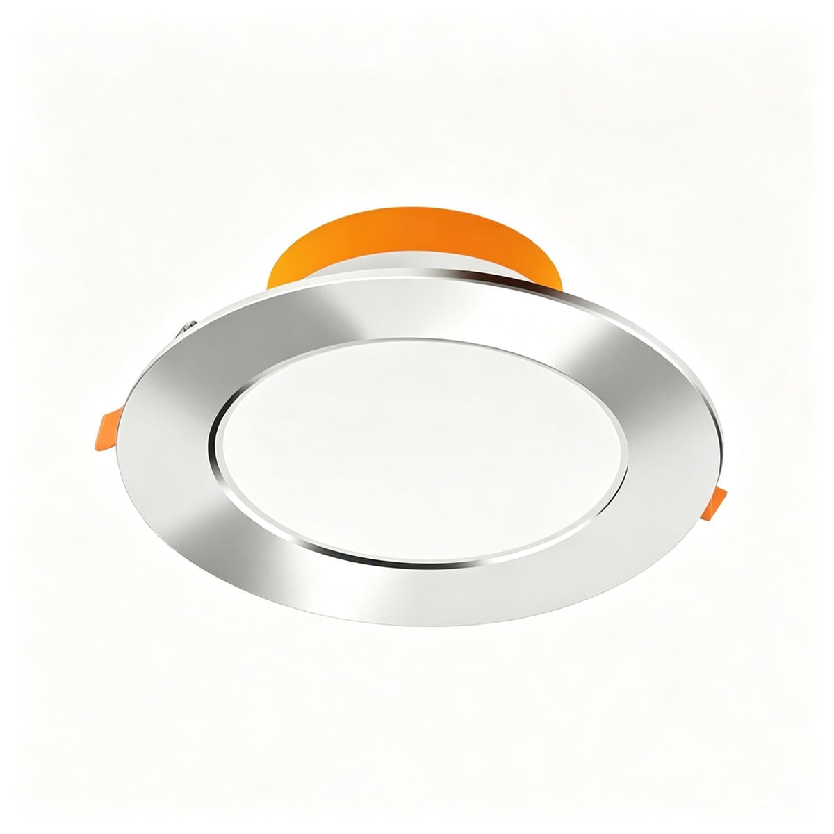 All Aluminum Bright Silver 9W Warm White (Cutout 9-11cm) | Recessed LED Ceiling Light | Halloween Versatile Cozy Gift | Medium Warm Light Silver Downlight