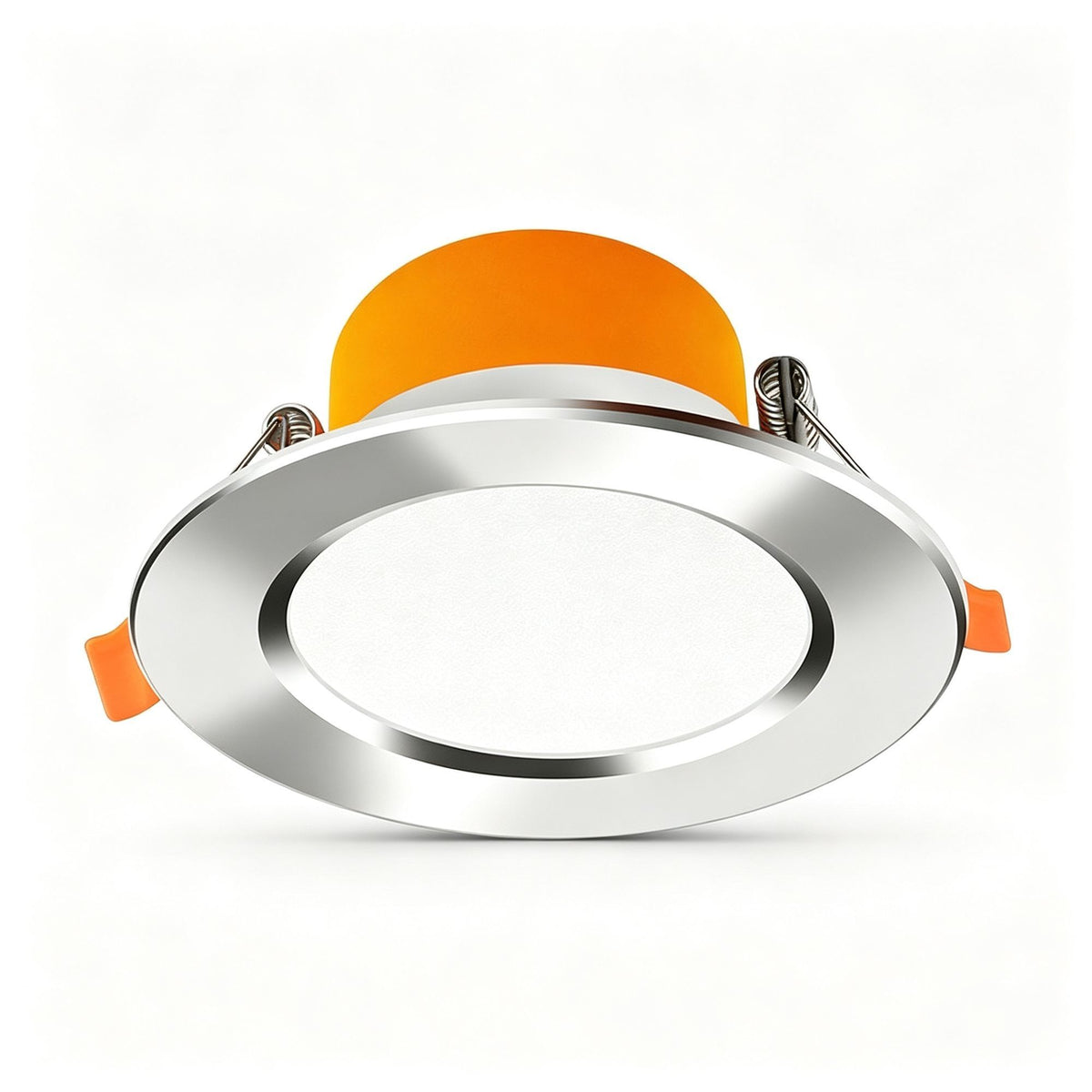 2 Pack All Aluminum Bright Silver 9W Cool White (Cutout 9-11cm) | Recessed LED Downlight | Christmas Versatile Gift | Medium Size Silver Trim Ceiling Lamp