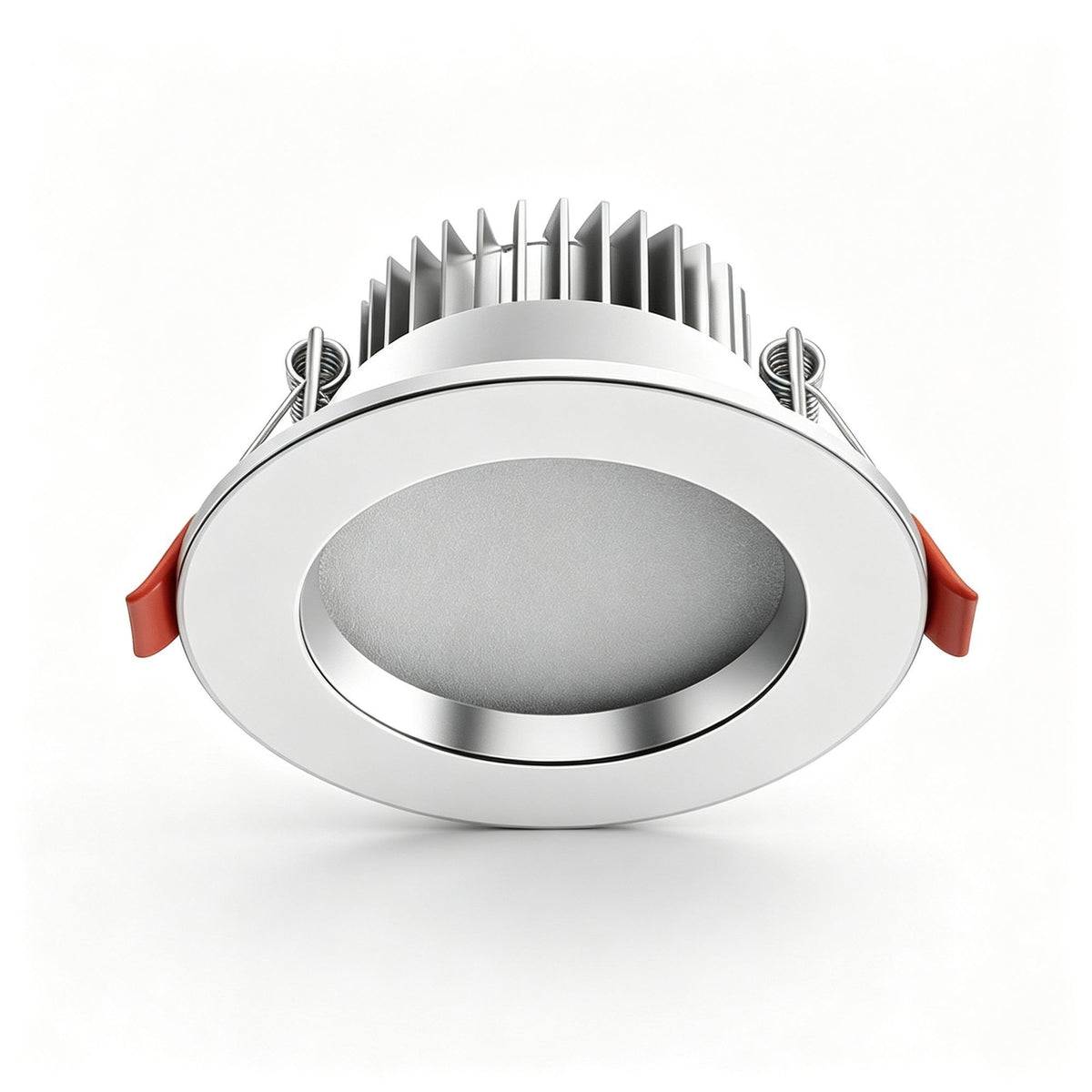 4 Pack Silver White Full Spectrum 98 CRI 5W Tri-Color Dimmable (Cutout 6.5-8.5cm) | Recessed LED Downlight | Christmas Silver Mini Eye-Care Set | Small High-CRI Dimmable Ceiling Light