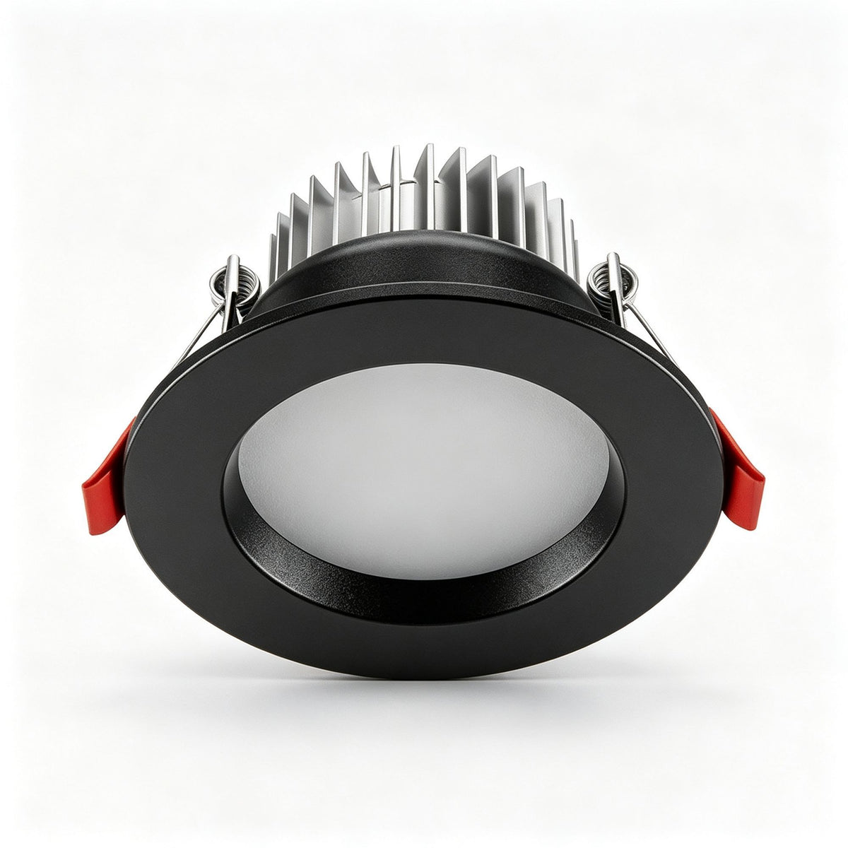 4 Pack Black Full Spectrum 98 CRI 7W Neutral White (Cutout 6.5-8.5cm) | Recessed LED Downlight | Halloween Natural Vision 4-Pack | Full Spectrum Neutral Light Home Downlight