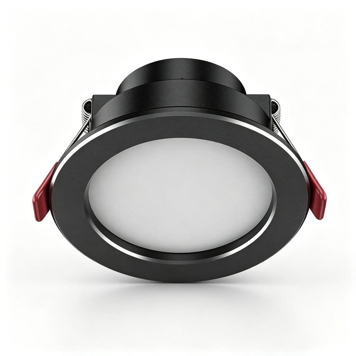 4 Pack Black Silver Flagship Full Spectrum 98 CRI 7W Warm White | Recessed LED Ceiling Light | Halloween Cozy High-CRI Contrast 4-Pack | Warm Light Two-Tone Full Spectrum Downlight