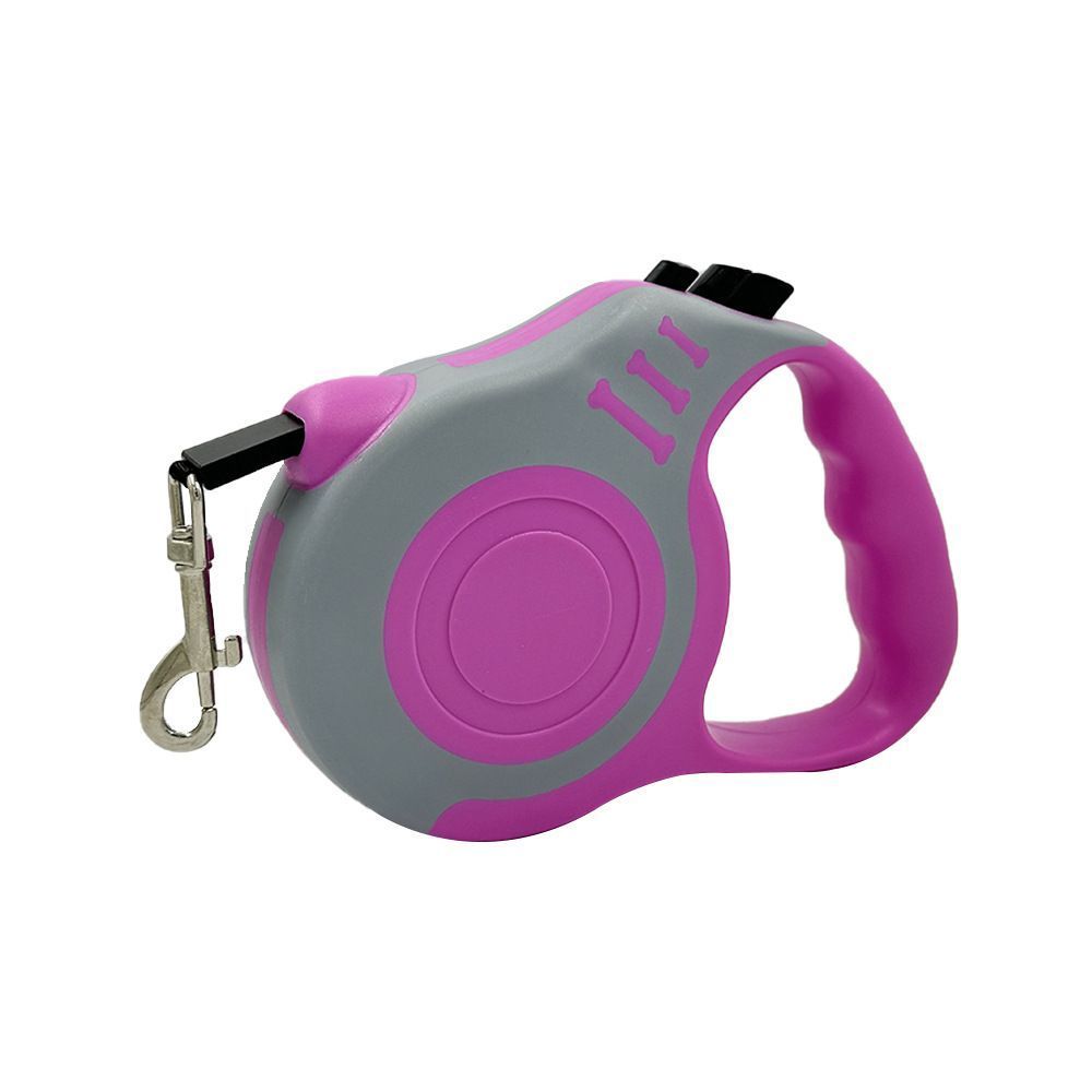 Gray Pink 3m Premium Retractable Dog Leash | Halloween Soft Contrast Gift | Upgraded Automatic Extendable Pet Leash Blister Card Pack