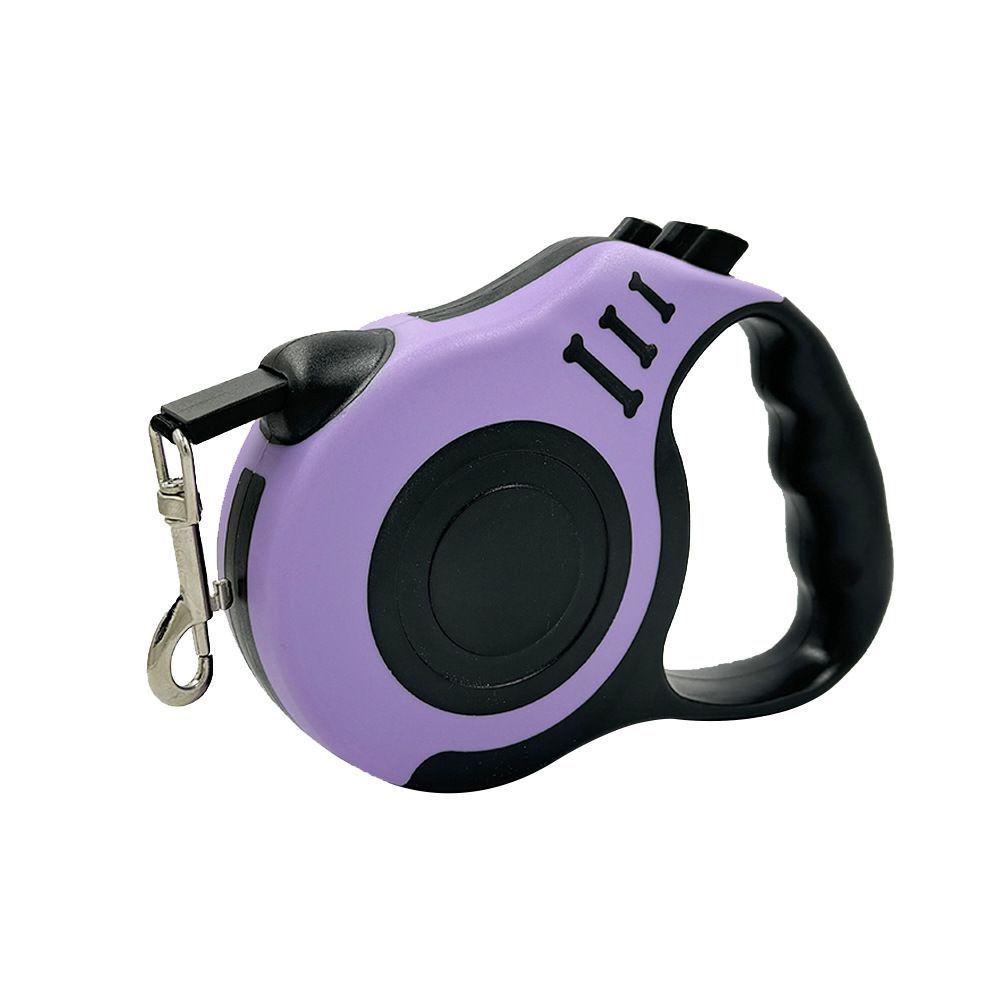 Purple 3m Premium Retractable Dog Leash | Halloween Elegant Mysterious Gift | Upgraded Automatic Extendable Pet Leash Blister Card Pack