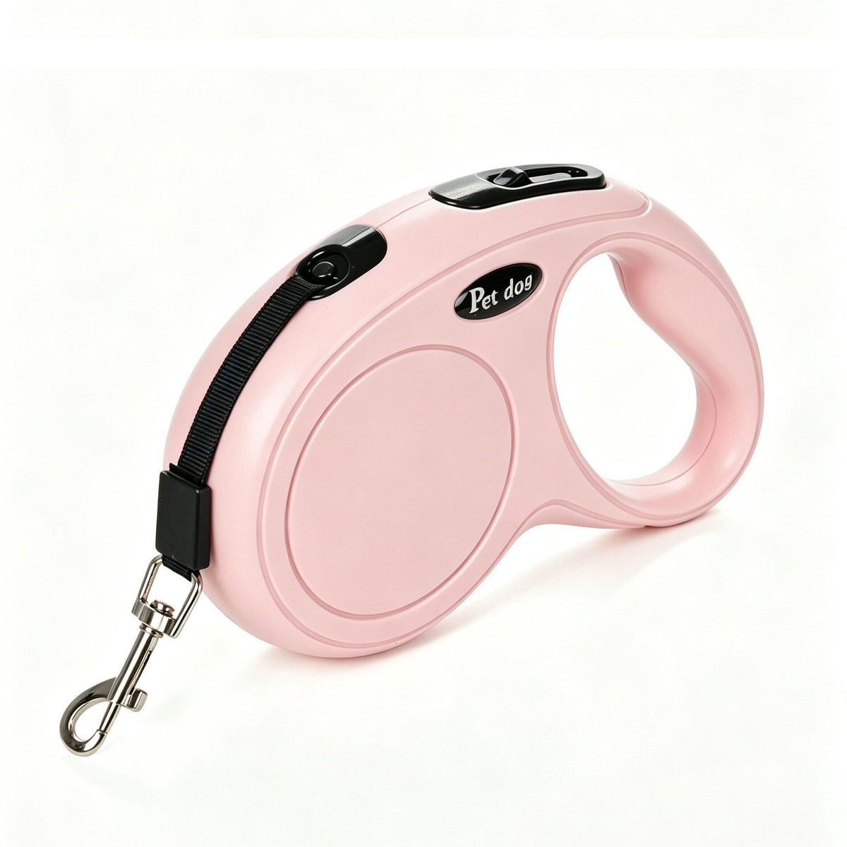 Pink 3m Minimalist Retractable Dog Leash | Christmas Simple Stylish Gift | Sleek Automatic Extendable Pet Leash Blister Card Pack