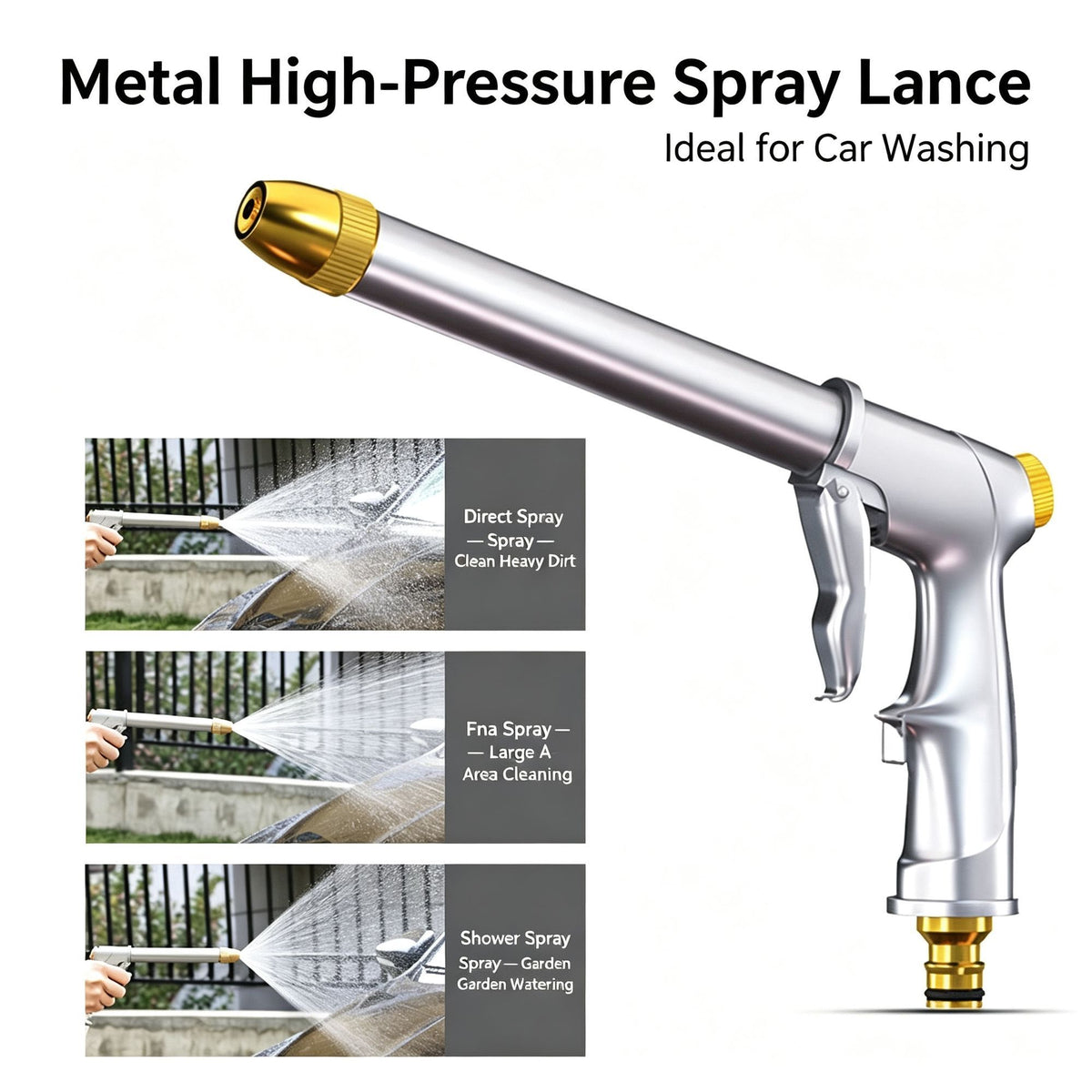 Pressure-Boosted Long Spray Gun | Christmas Long Range Gift | Concentrated Jet High Pressure Water Gun for Far Distance Cleaning