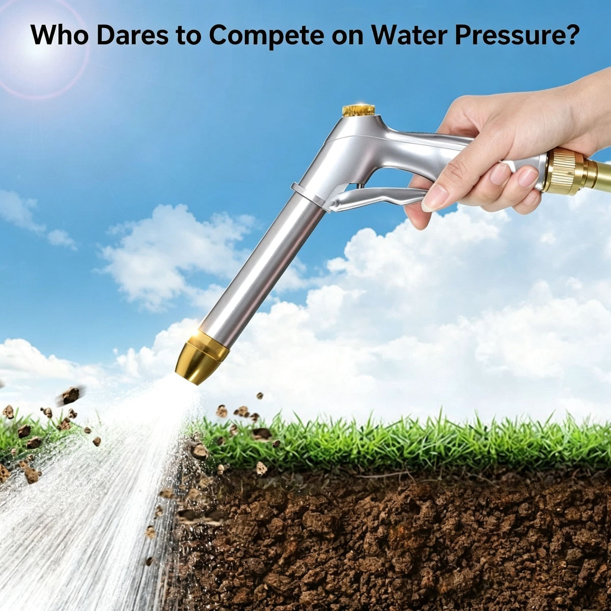 Pressure-Boosted Long Spray Gun | Christmas Long Range Gift | Concentrated Jet High Pressure Water Gun for Far Distance Cleaning