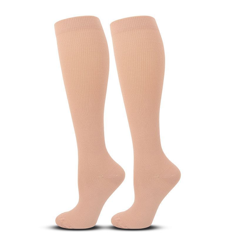 Flat Panel Pink Compression Calf Socks Size XXL (43-46) | Christmas Plus Size Sweet Gift | Wide Calf Flat Pink Compression Socks for Big Size Daily Wear