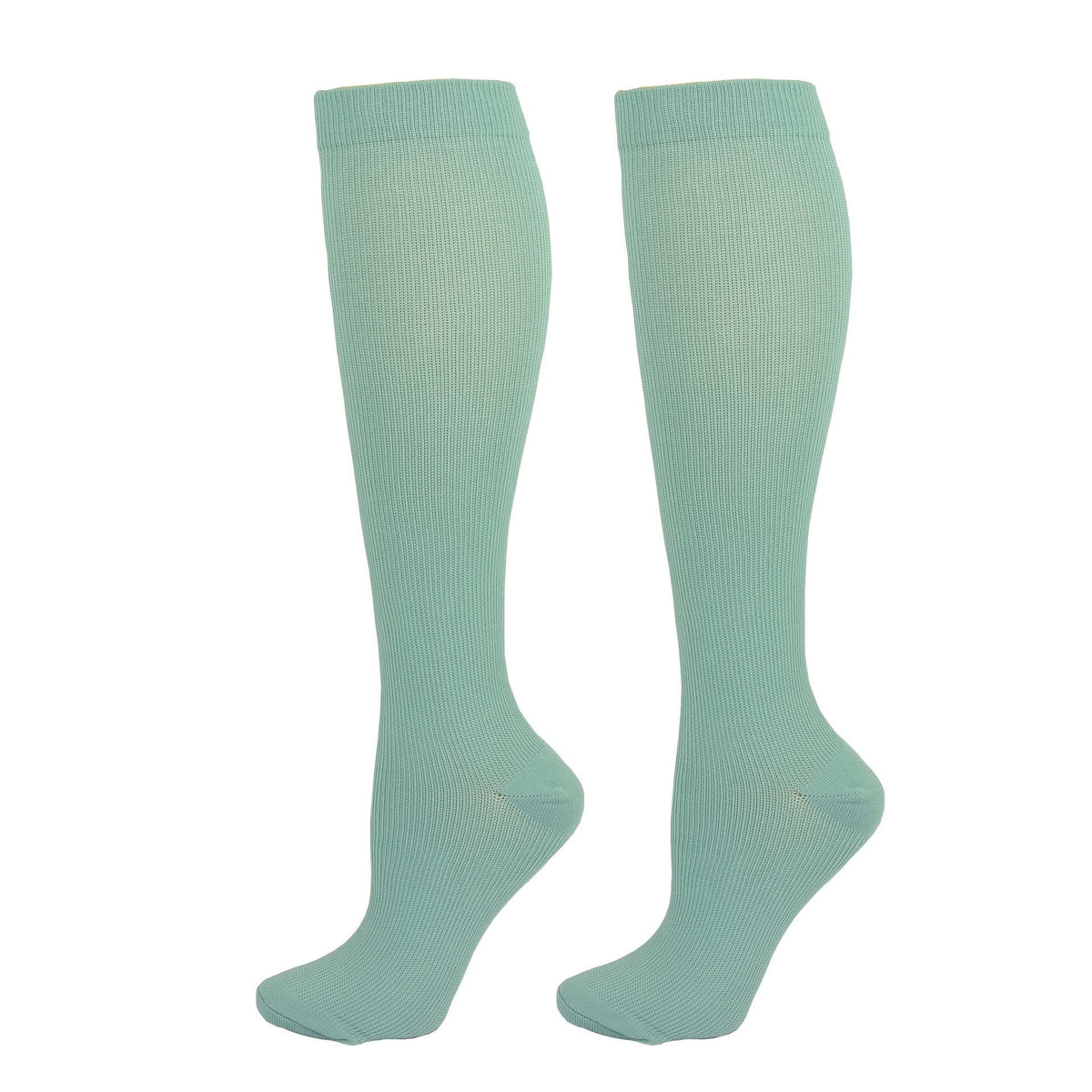 Flat Panel Light Green Compression Calf Socks Size XXL (43-46) | Christmas Wide Calf Fresh Gift | Plus Size Light Green Compression Socks for Big Calves Wear