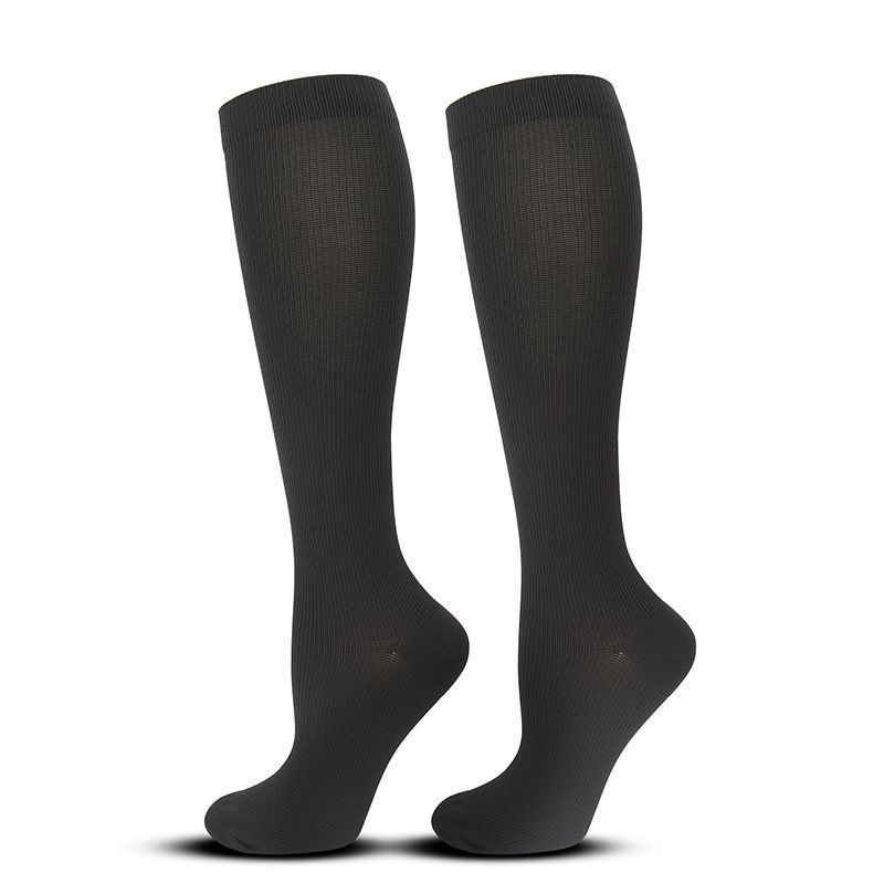 Flat Panel Dark Gray Compression Calf Socks Size XXL (43-46) | Christmas Wide Calf Premium Gift | Plus Size Dark Gray Compression Socks for Long Standing