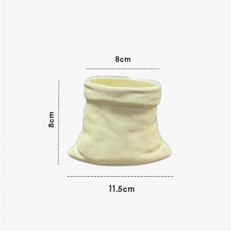 Cute Retro Sack‑Shaped Ceramic Mug | Christmas Couple Gift | Snake Brown Sack Coffee Cup 201‑300ml Single Cup
