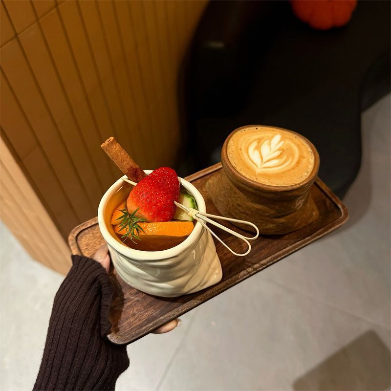 Cute Retro Sack‑Shaped Ceramic Mug | Christmas Couple Gift | Snake Brown Sack Coffee Cup 201‑300ml Single Cup