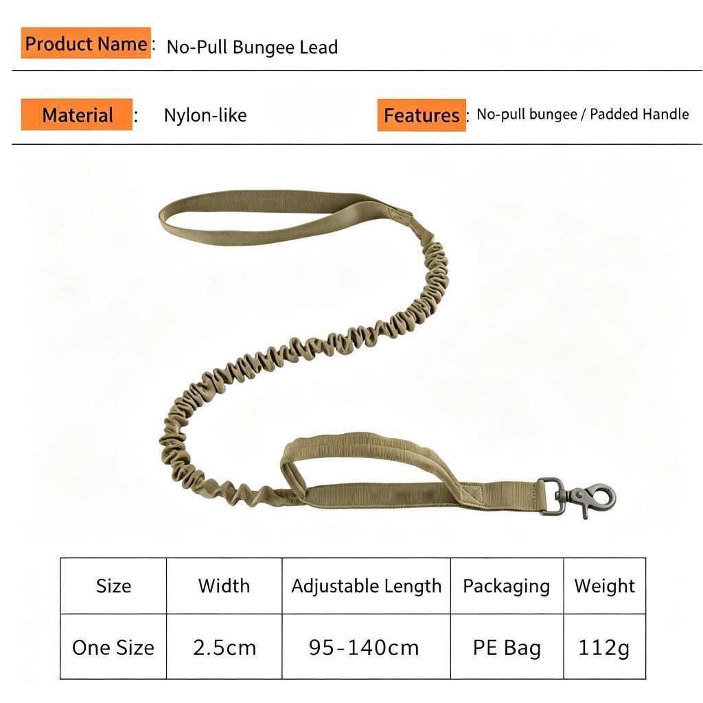 Nylon Dog Collar Leash for Outdoor, Thickened Puppy Neck Collar with Comfortable Grip Handle, Dark‑Green Leash XL, Christmas Pet Outdoor Accessory Gift