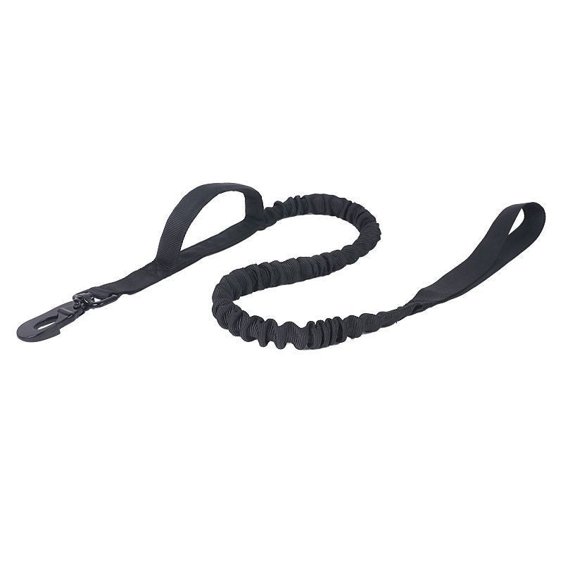 Nylon Dog Collar Leash for Outdoor, Thickened Puppy Neck Collar with Comfortable Grip Handle, Black Leash XL, Halloween Daily Dog Training Gift