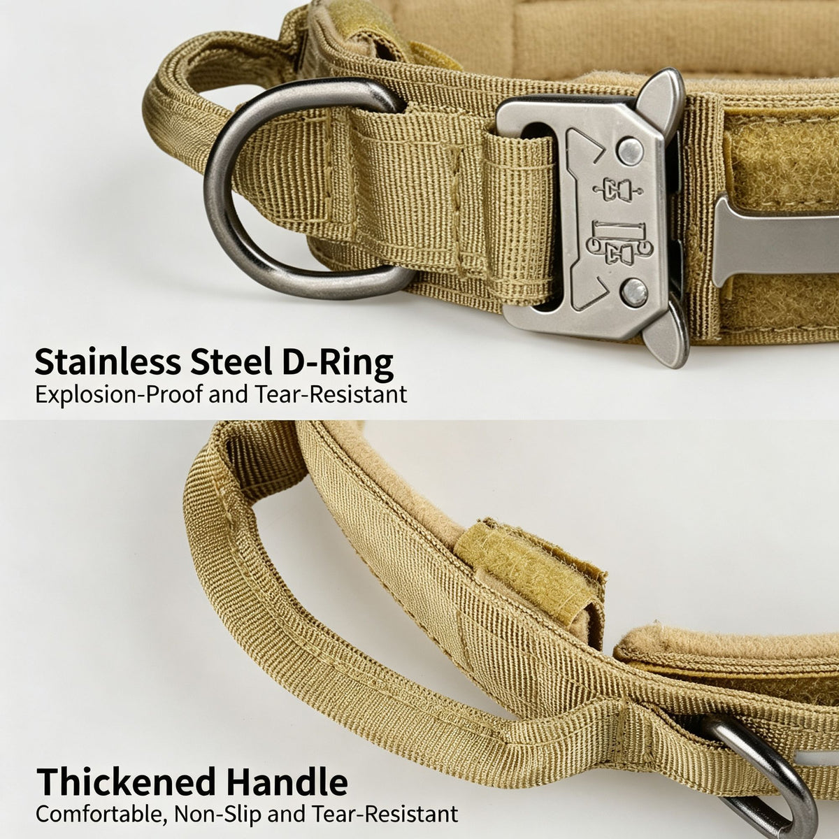 Thickened Nylon Dog Collar for Outdoor, Alloy Buckle Pet Neck Collar, Camouflage Color Alloy Buckle Collar XL, Christmas Premium Pet Gift