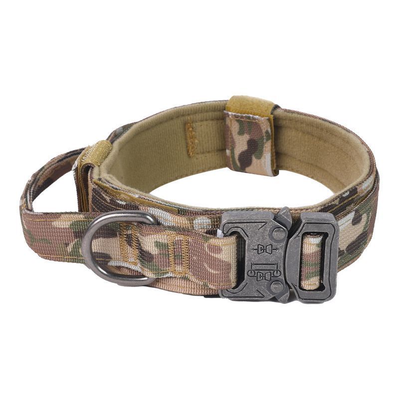Thickened Nylon Dog Collar for Outdoor, Alloy Buckle Pet Neck Collar, Camouflage Color Alloy Buckle Collar M, Halloween Dog Wear Accessory Gift