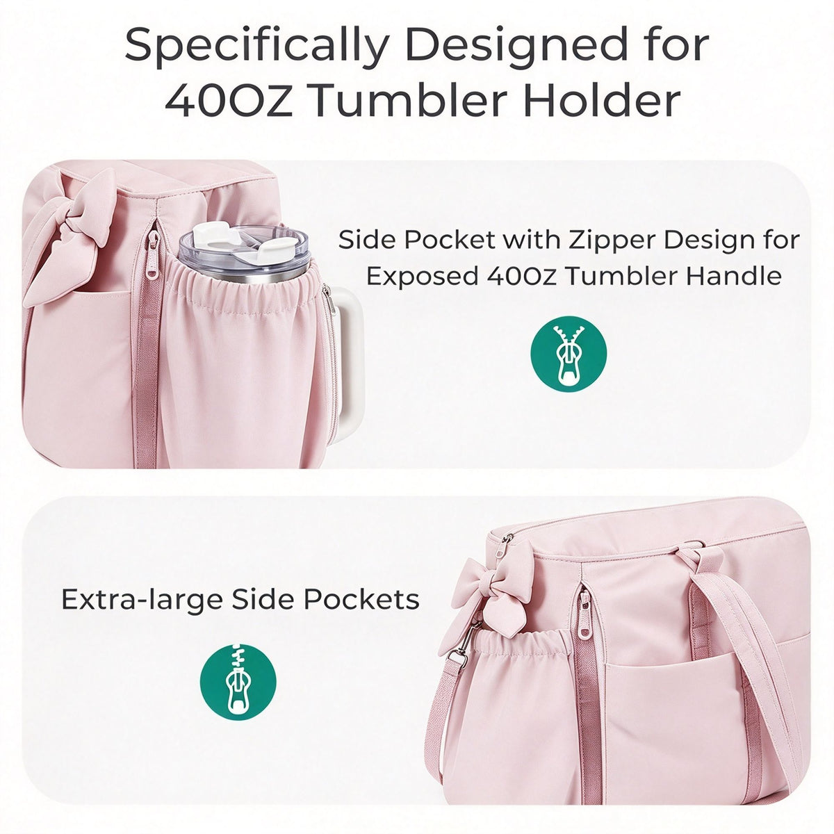Women Large‑Capacity Bow Decor Tote Crossbody Bag Black 40x30x8CM, Casual Single‑Shoulder Travel Handbag, Christmas Outdoor Commute Shopping Carry‑All Purse