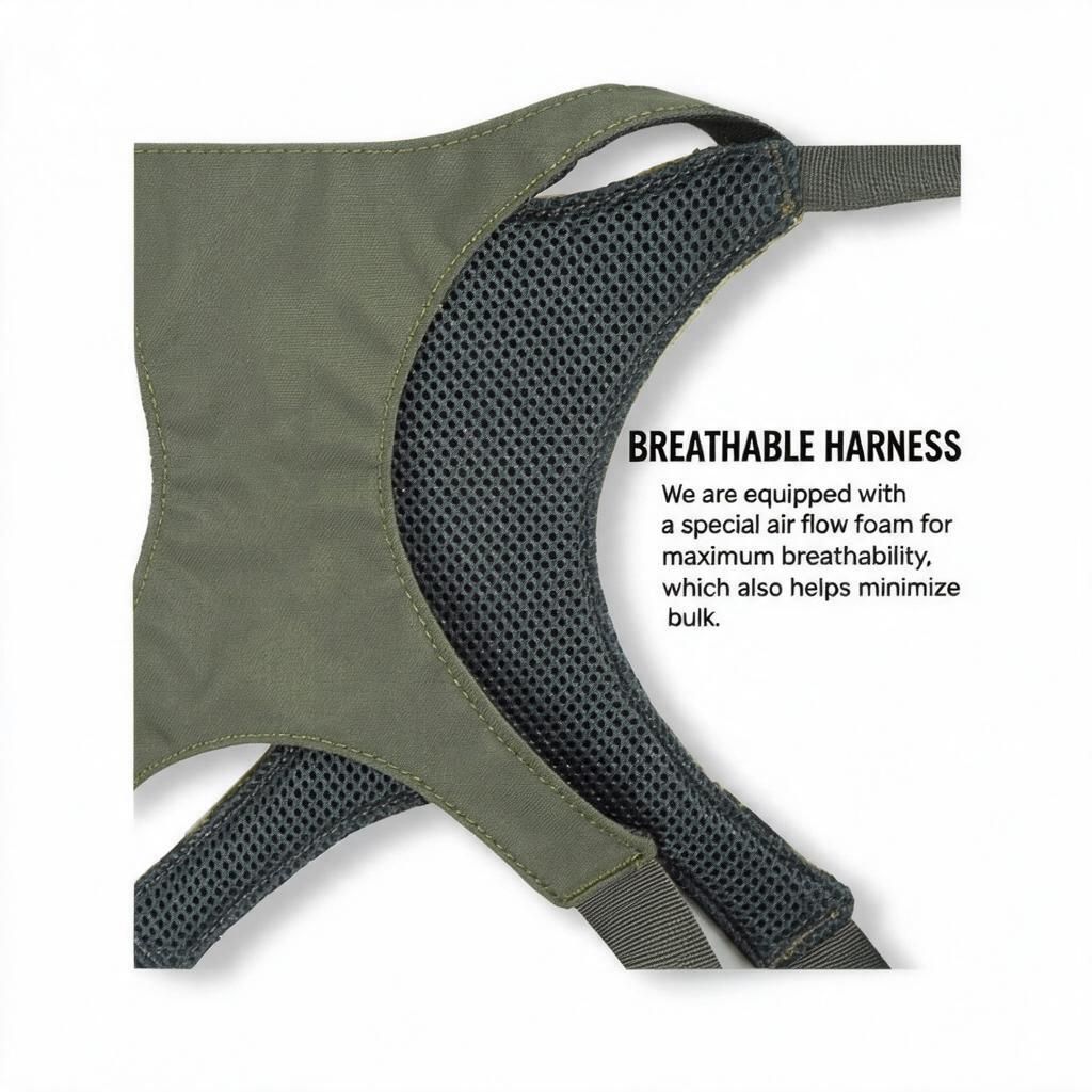 Unisex Camo Binocular Harness Pouch Zippered Hunting Chest Bag Water-Resistant Nylon 22x21x12cm Outdoor Hiking