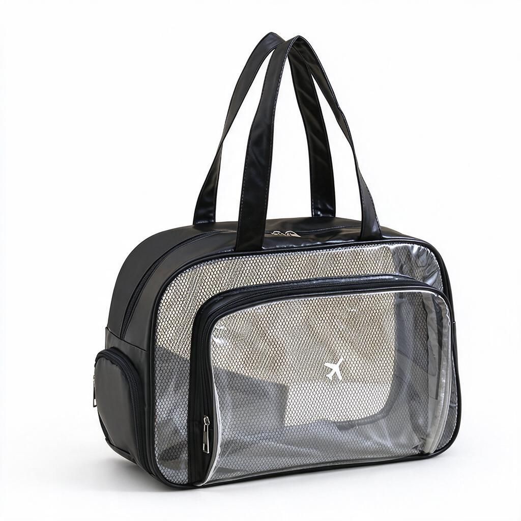 Unisex Waterproof Swim Bag Wet Dry Separation Black with Shoe Compartment Large Capacity Gym Travel Tote