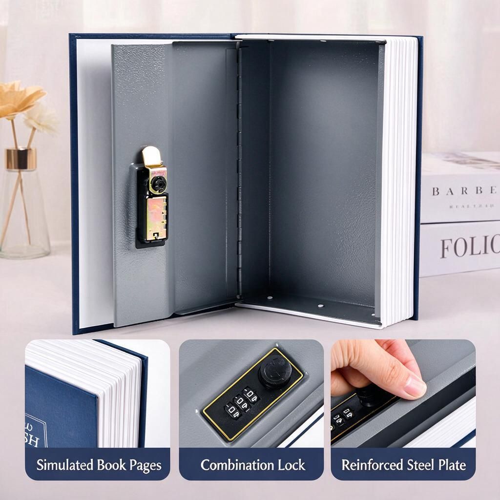 White Lockable Cash Tin 30x24x9cm Removable 5-Slot Coin Tray 2 Keys Cash Register Insert Halloween Gift 1pc