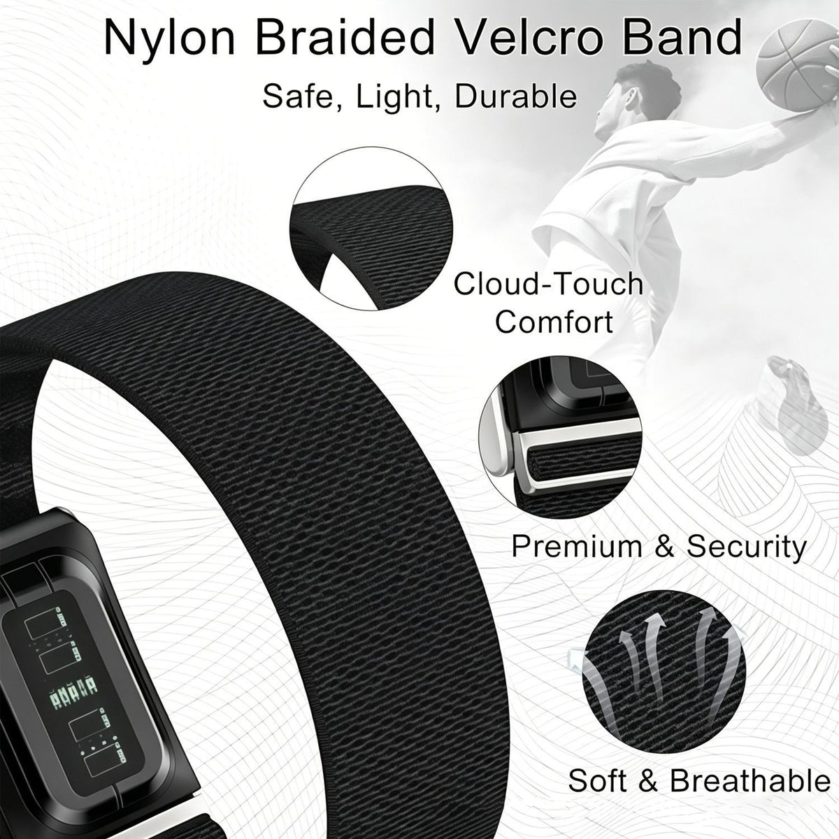 Nylon Sport Watch Strap - Starlight