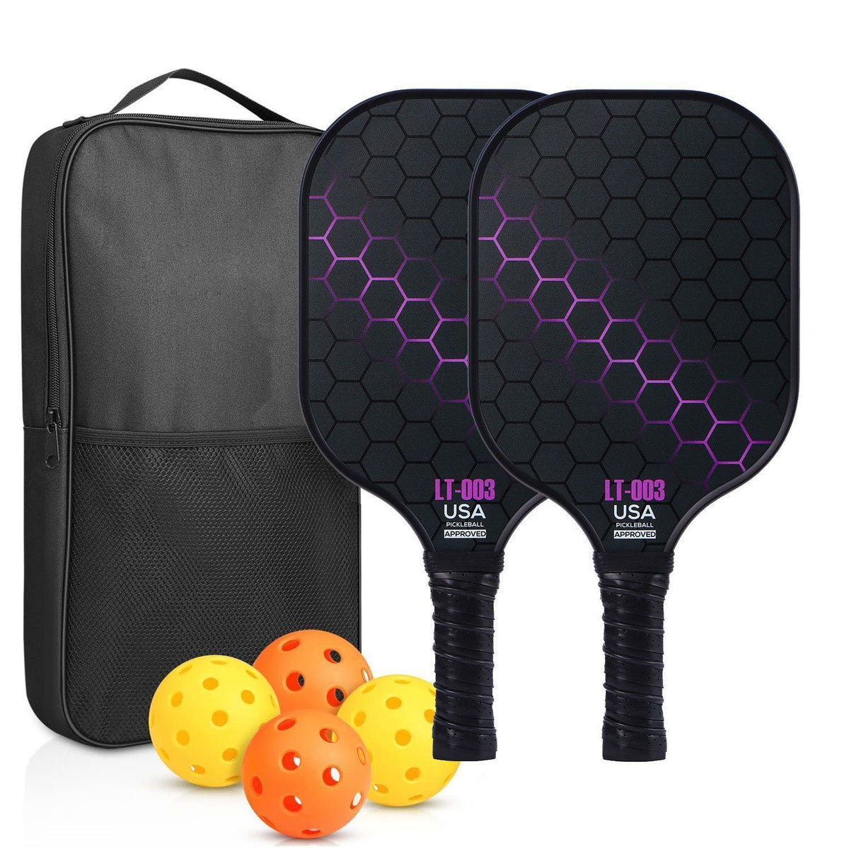 Yellow Pickleball Set with Bag 03