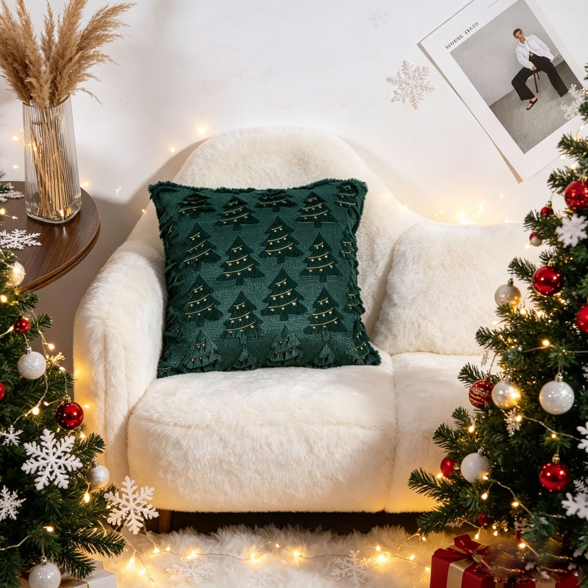 Set of 2 Christmas Cushion Covers (Pillow filling not included)-Style 5