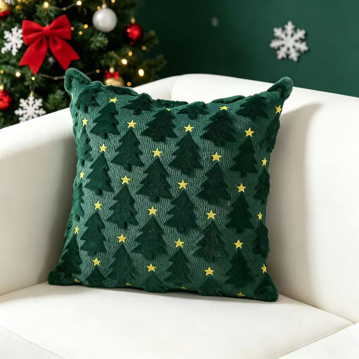 Set of 2 Christmas Cushion Covers (Pillow filling not included)-Style 11