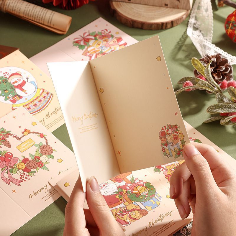 60 Sheets Watercolor Hot Stamping Christmas Greeting Cards Style 3